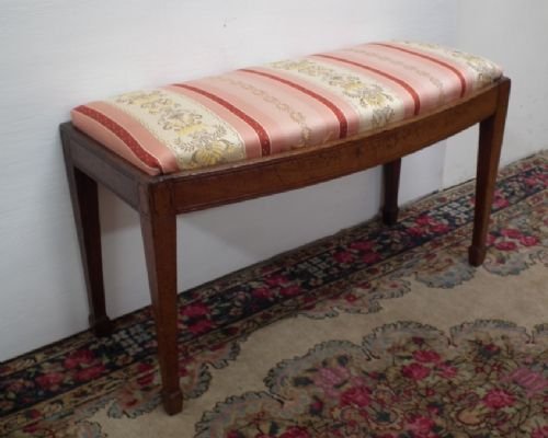 George III Style Bow Fronted Window Seat/stool