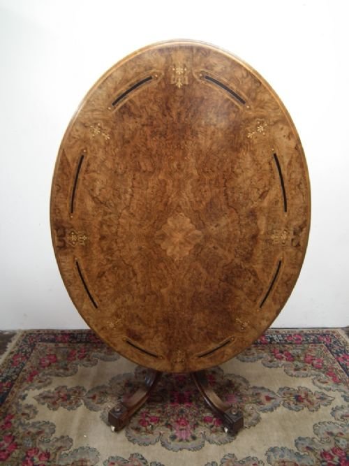 Exhibition Quality Mid Victorian Burr Walnut Breakfast Table