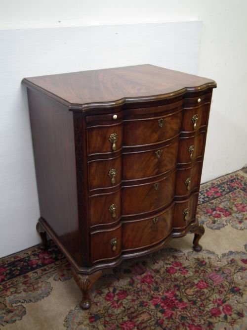 George II Style Serpentine Bachelors Chest