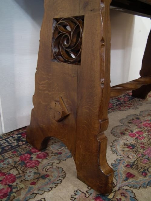 fig 1. Liberty & Co Tudor Building Oak Centre Table