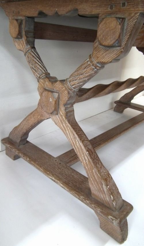 fig 1. Liberty & Co Tudor Building Limed Oak Centre Table