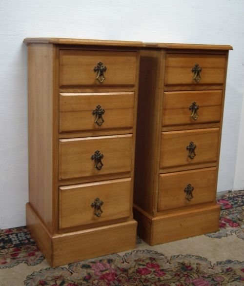 Pair of Late Victorian Ash Bedside Cabinets