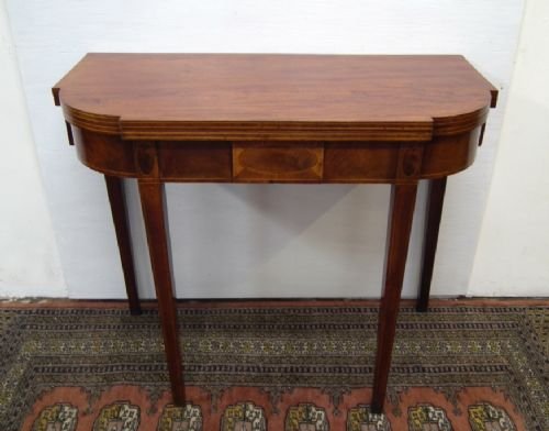 George III Mahogany Fold Over Tea Table
