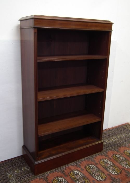 :Sale: Sheraton Style Mahogany Inlaid Open Bookcase