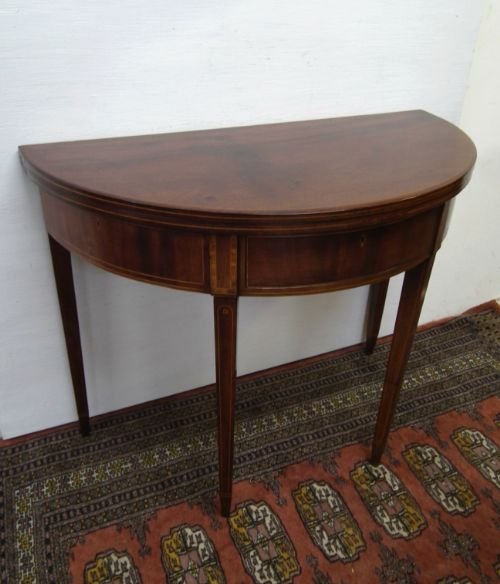 George III Inlaid Mahogany Tea Table