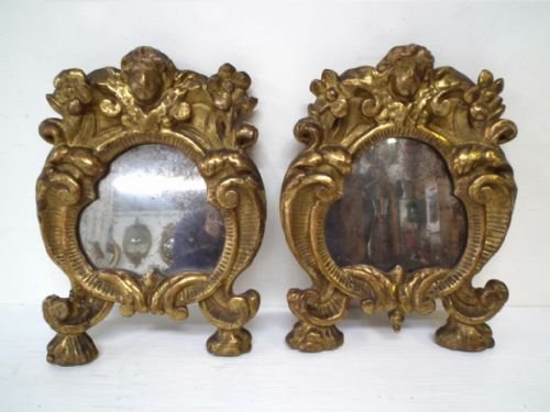 Pair of North Italian Giltwood Wall Mirrors