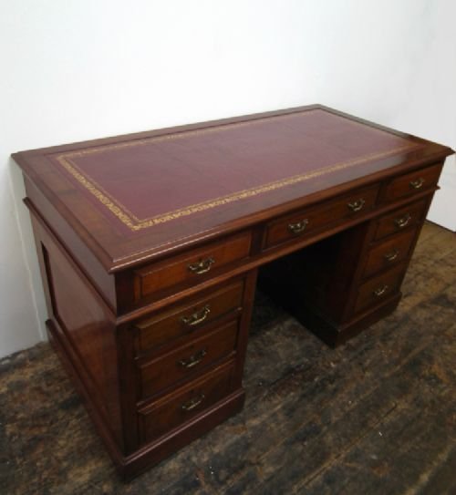 Edwardian Walnut Kneehole Desk