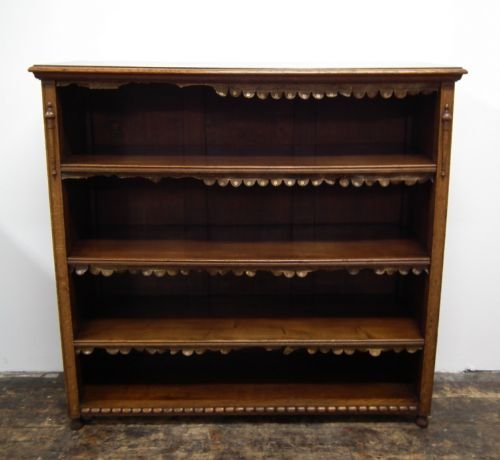 Edwardian Oak Open Bookcase