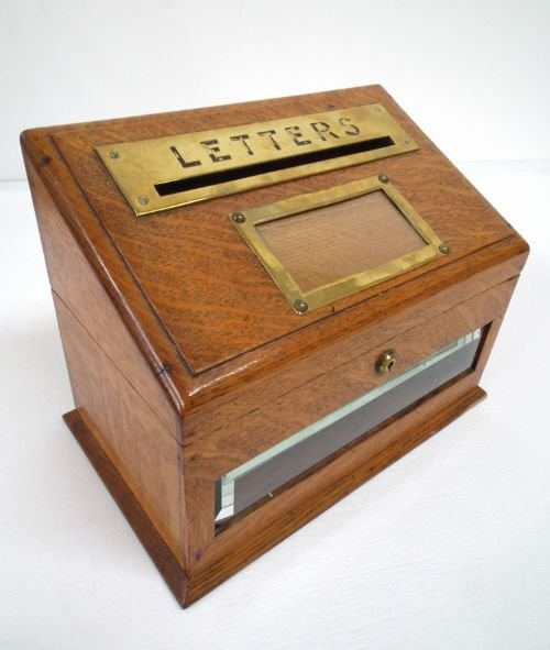 Victorian Oak Country House Letterbox