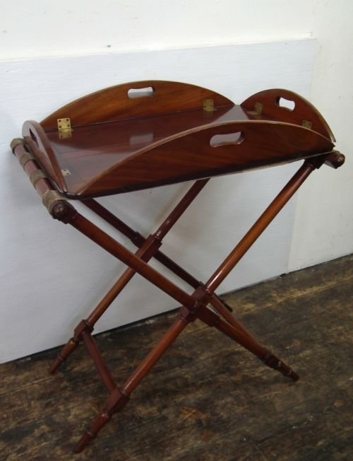George III Mahogany Butlers Tray and Stand