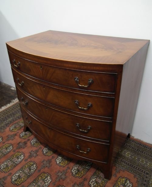 George III Style Bow Front Chest of Drawers