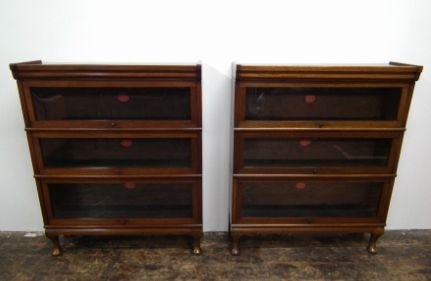 Pair of Mahogany Sectional Bookcases