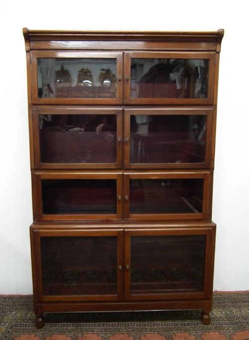Mahogany 4 Sectional Bookcase