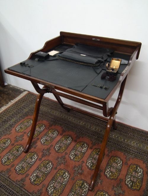 Mahogany Folding Carriage Table