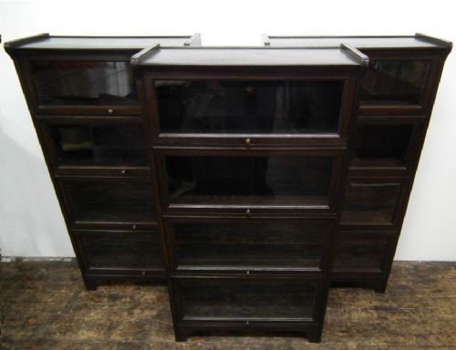 Set of 3 Dark Oak Bookcases