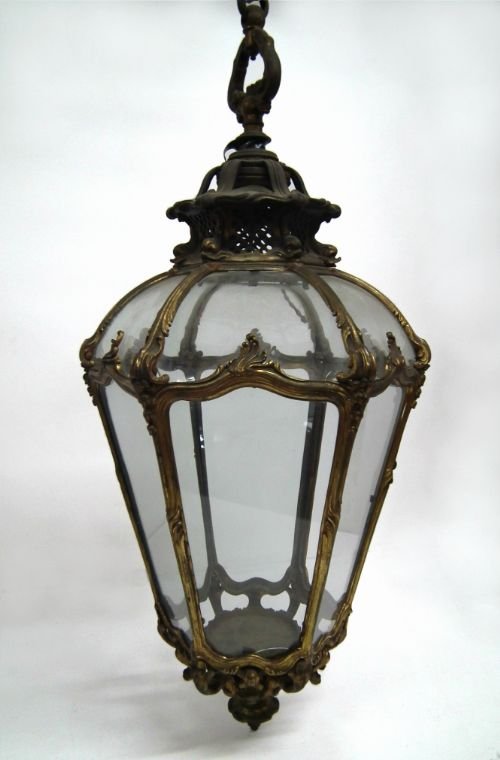 Wonderful Cast Brass and Gilded Hall Lantern