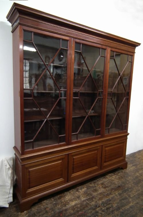 George III Style 3 Door Cabinet Bookcase