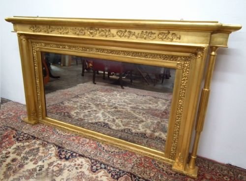 Mid Victorian Gilt Overmantel Mirror