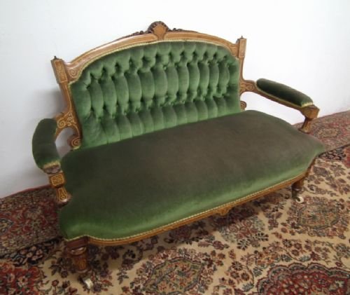 Late Victorian 2 Seater Boudoir Settee