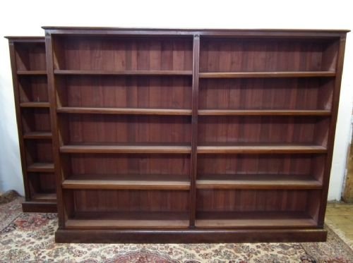 Pair of Mahogany Open Bookcases