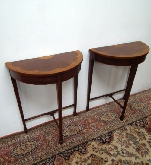 Pair of Edwardian Inlaid Side Tables