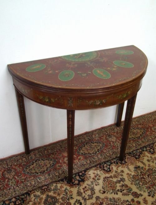 George III Painted Foldover Tea Table