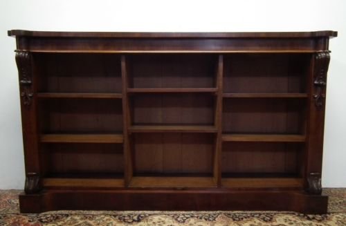 Mid Victorian Mahogany Open Bookcase