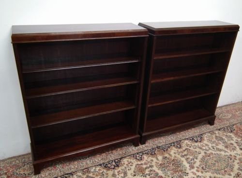 Pair of Mahogany Open Bookcases