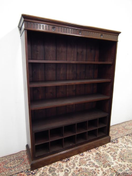 Large Edwardian Open Bookcase