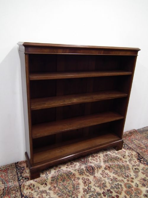 Edwardian Mahogany Open Bookcase