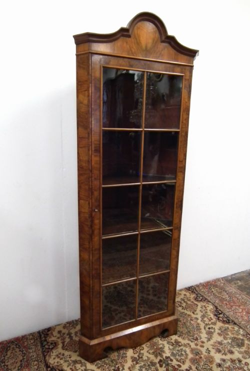 George I Style Walnut Corner Cabinet