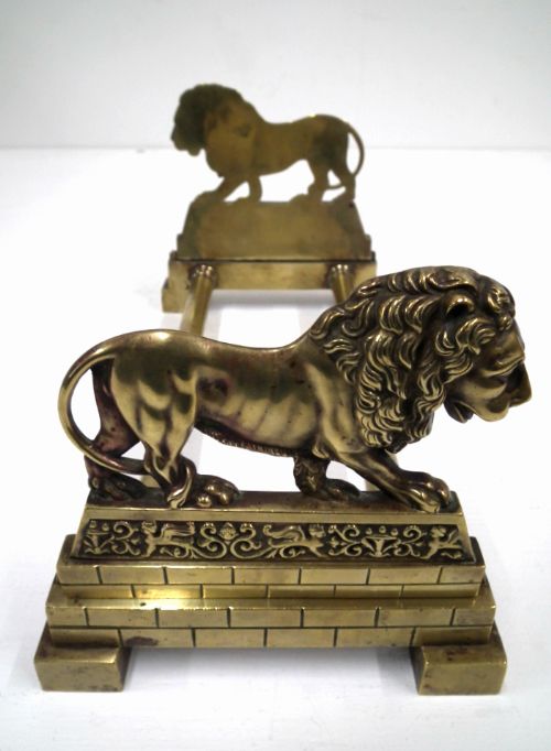Unusual Early Victorian Brass Book Slide