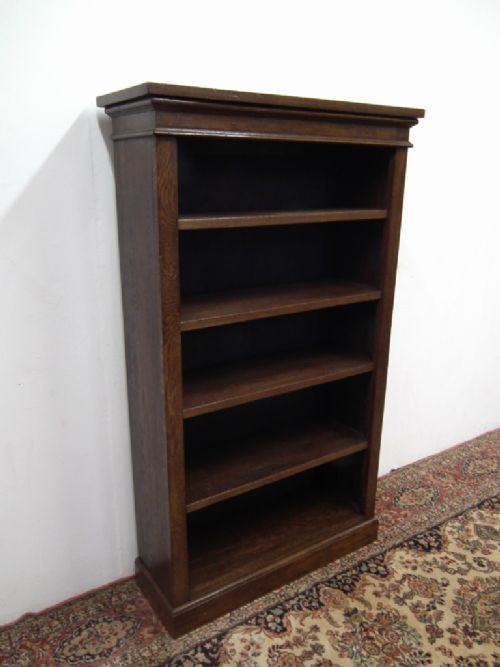Tall Oak Open Bookcase