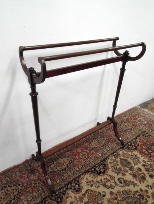 Sheraton Style Mahogany Inlaid Towel Rail