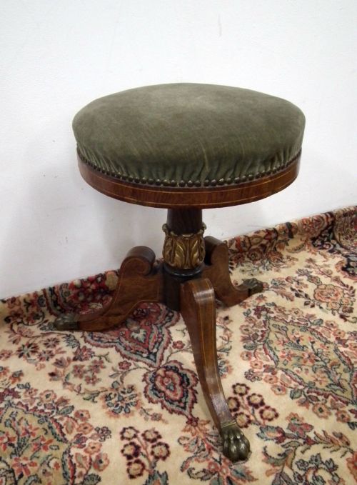 Regency Rosewood Piano Stool