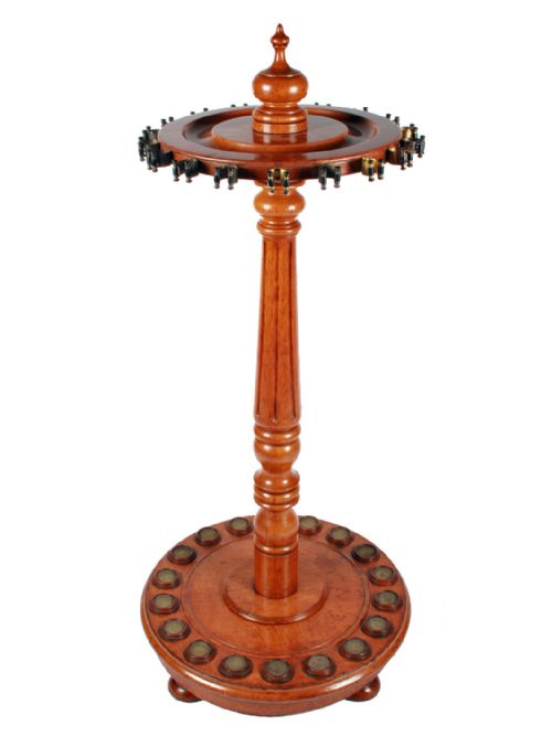 Victorian Oak Revolving Cue Stand