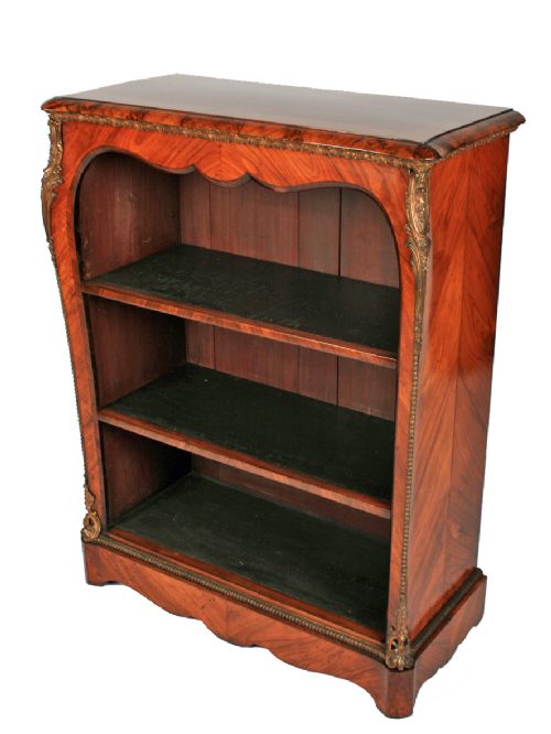 Victorian Ormolu Mounted Open Bookcase