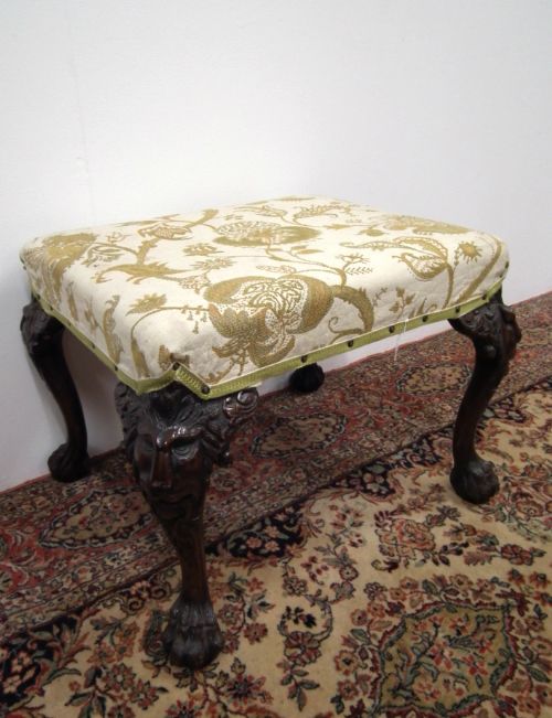 George II Style Irish Mahogany Foot Stool
