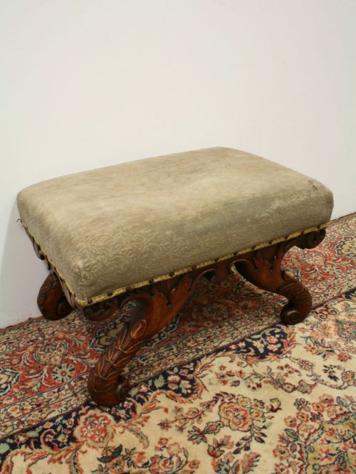William IV Solid Mahogany Stool