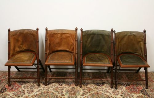 Set of 4 Campaign Chairs