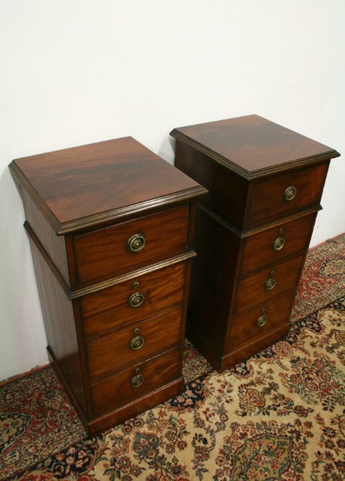 Pair of Early Victorian Mahogany Bedside Lockers