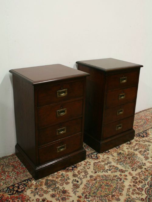 Pair of Victorian Mahogany Lockers