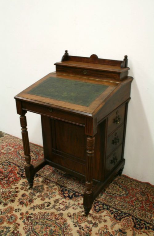 Late Victorian Walnut Davenport