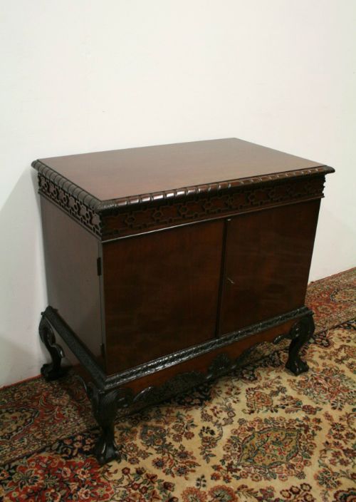 Chippendale Style Mahogany Side Cabinet