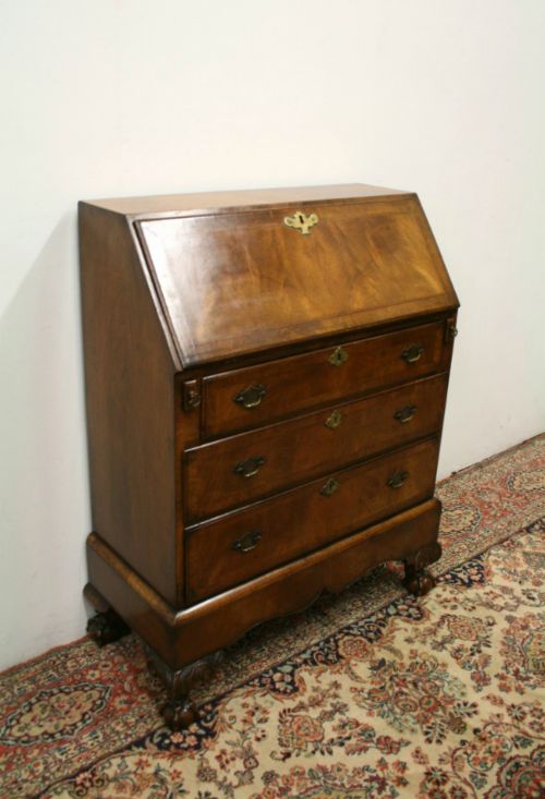 George II Style Walnut Bureau