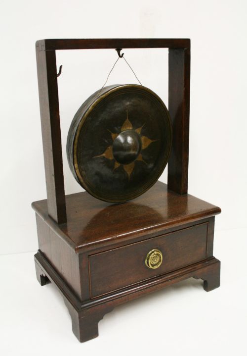 Bronze Dinner Gong on Stand