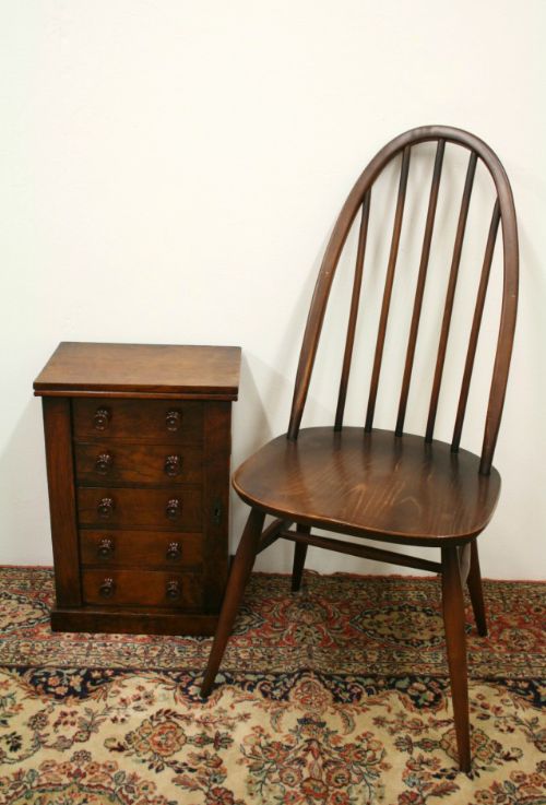 Miniature Victorian Walnut Wellington Chest