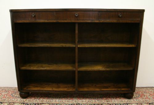 Art Deco Oak Open Bookcase