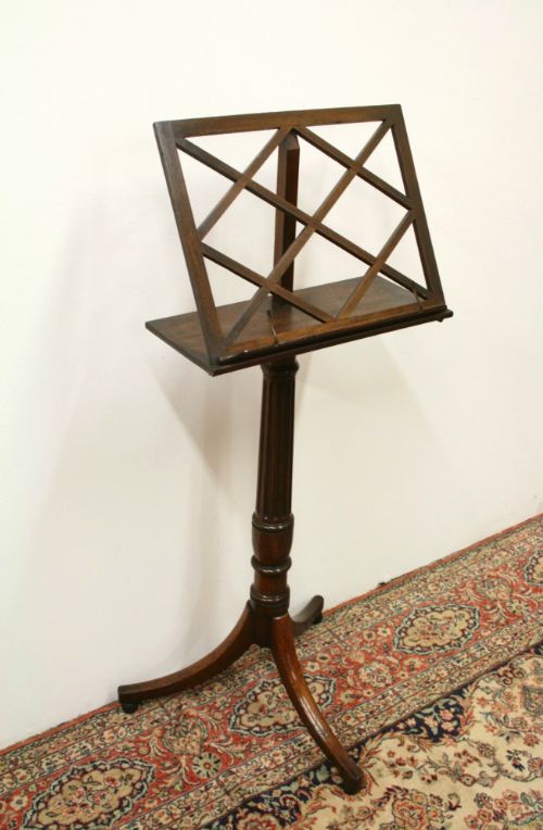 Victorian Walnut Adjustable Music Stand