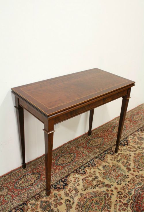 Edwardian Sheraton Style Card Table